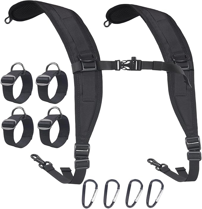 XTACER Multi-Purpose Adjustable Backpack Straps, Padded Shoulder Strap Replacement with Heavy Metal Hooks