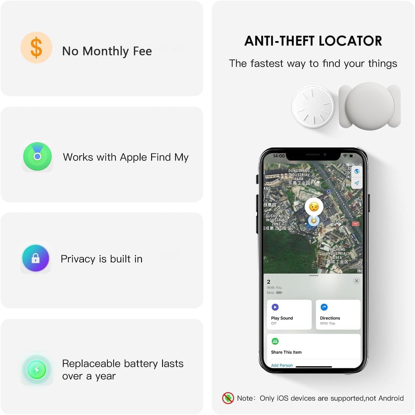 Mini Gps Tracker For Vehicles,No Monthly Fee Magnetic Gps Tracker,Full Usa Coverage Hidden Car Locator For Vehicles,Kids,Elderly