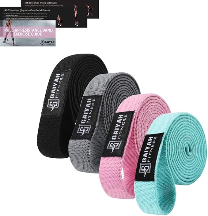 Long Resistance Bands for Working Out Women, Fabric Resistance Band, Stretch Bands for Exercise Bands Resistance Bands Set...