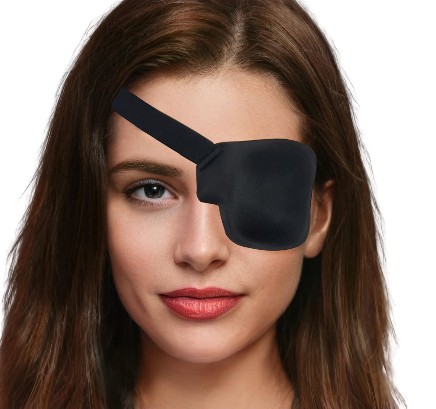Eye Patches for Adults and Kids, 2 Pcs 3D Eye Patch Black Adjustable Medical Eyepatch for Lazy Eye Amblyopia Strabismus and After Surgery (Left Eye - Black, 1 Count (Pack of 2))