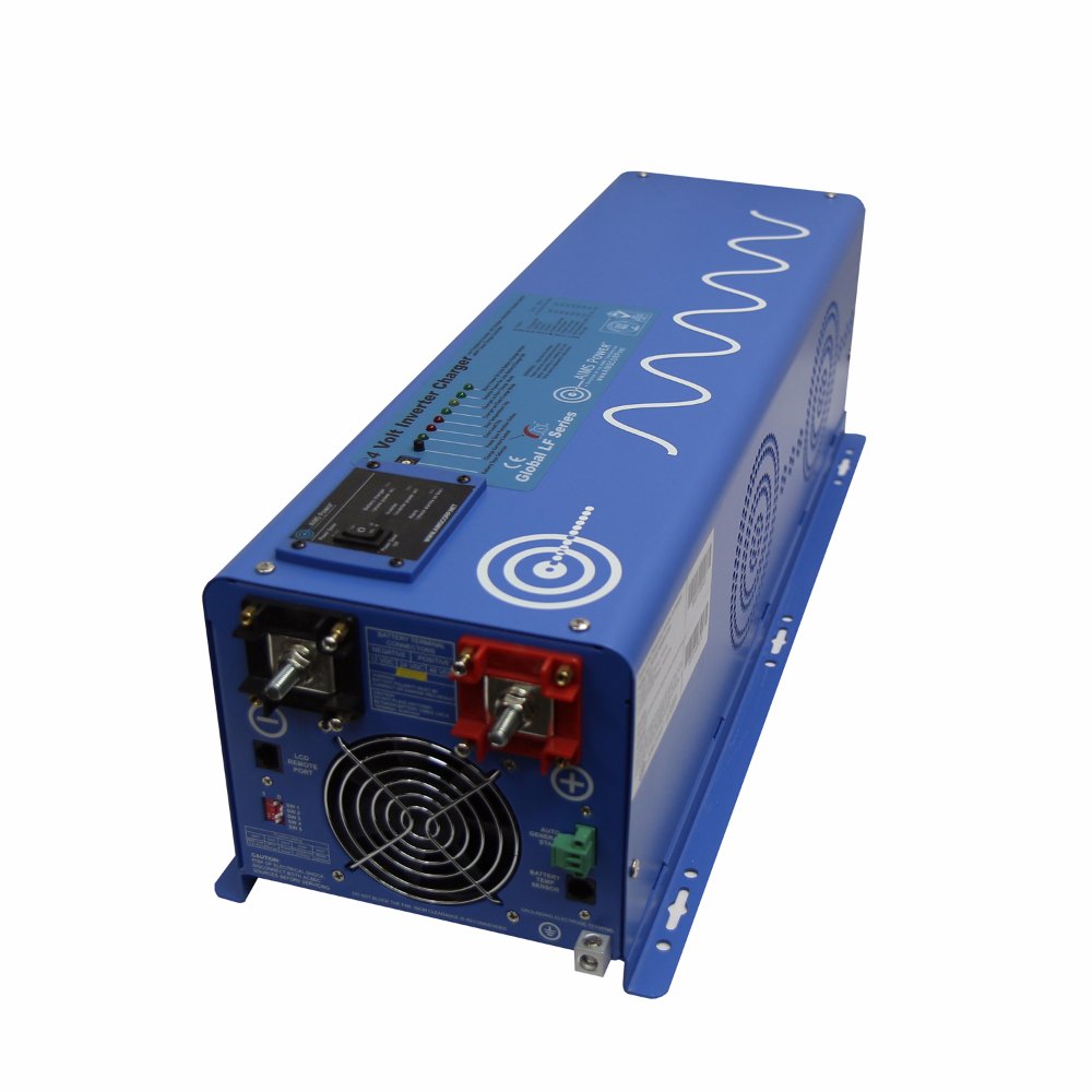 Aims Power Picoglf60W24V240Vs 24 Volt Pure Sine Inverter Charger, 6000 Watt Low Frequency Inverter 110/220Vac Split Phase, 18000