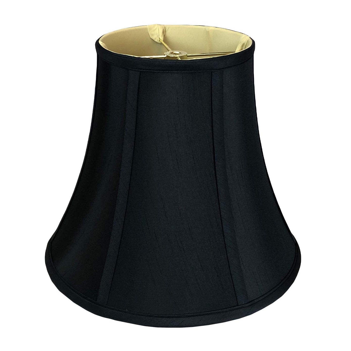 Royal Designs, Inc. True Bell Lamp Shade Faux Silk 7in x 14in x 11.5in Black Model BSO-704-14BLK