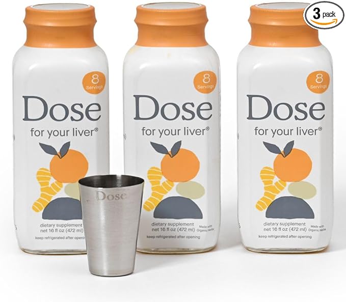 DOSE for Your Liver Cleanse Detox & Repair, Made with Organic Milk Thistle Supplement with Turmeric, Dandelion, Ginger, an...