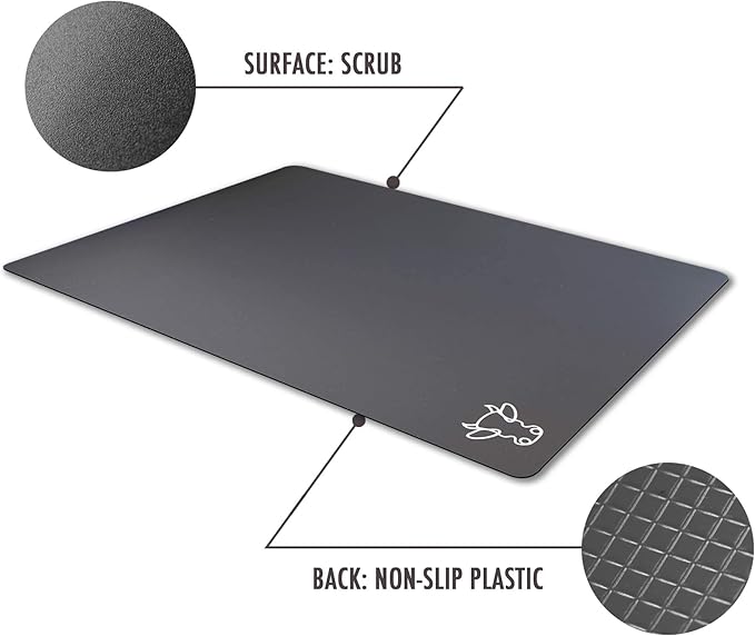 Fotouzy Plastic Cutting Boards with Food Icons, Flexible Cutting Mats, Set of 4, BPA-Free, Non-Porous, Non-slip Back and Dishwasher Safe, Modern Neutral Colors Gray
