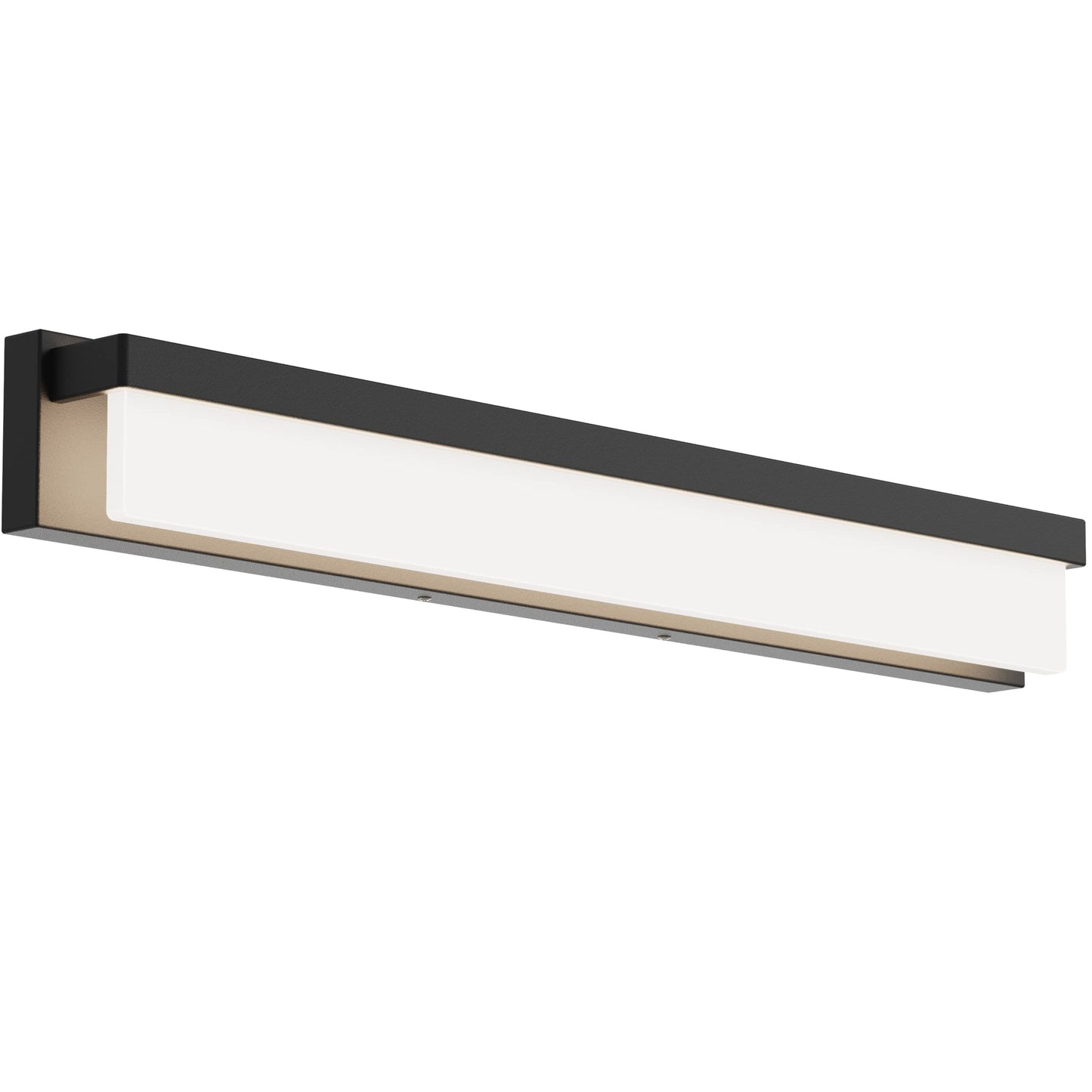 LIGHTINN LED Bathroom Vanity Light Fixture, 32.3in Modern Rectangle, Black Matte Metal, 4000K Daylight, Model 8890-24W-BLK