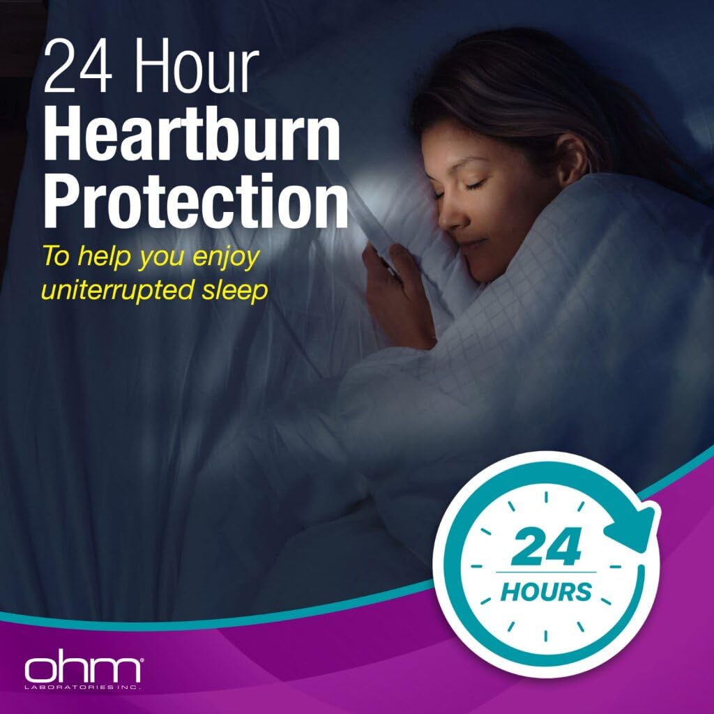 Ohm Omeprazole Delayed-Release Tablets, 20mg Acid Reducer, Treats Frequent Heartburn (12 Weeks of Supply, 84, Count)