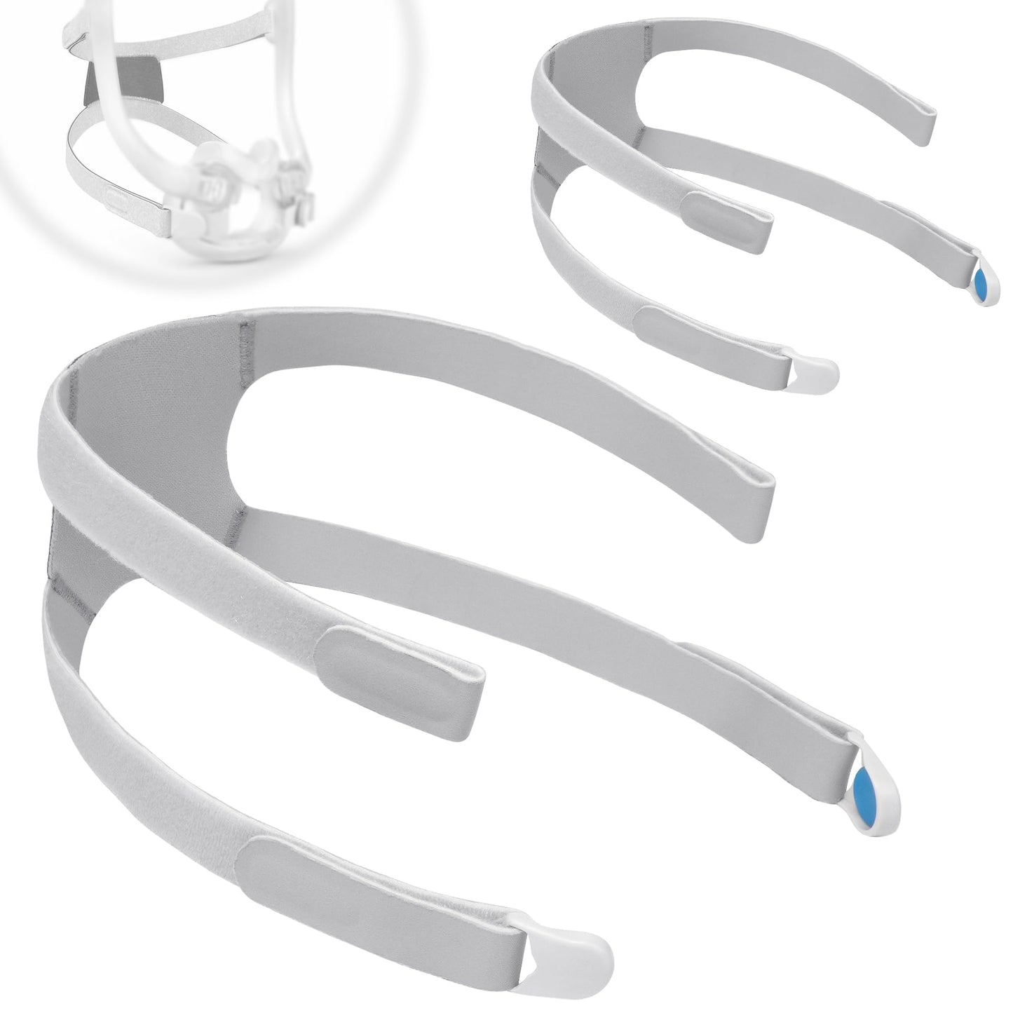 2PCs Replacement Headgear for Airfit F30I with 2 Pairs of Clips，Stronger Adhesive and Softer Material for a Better Seal, ItAll Supplies