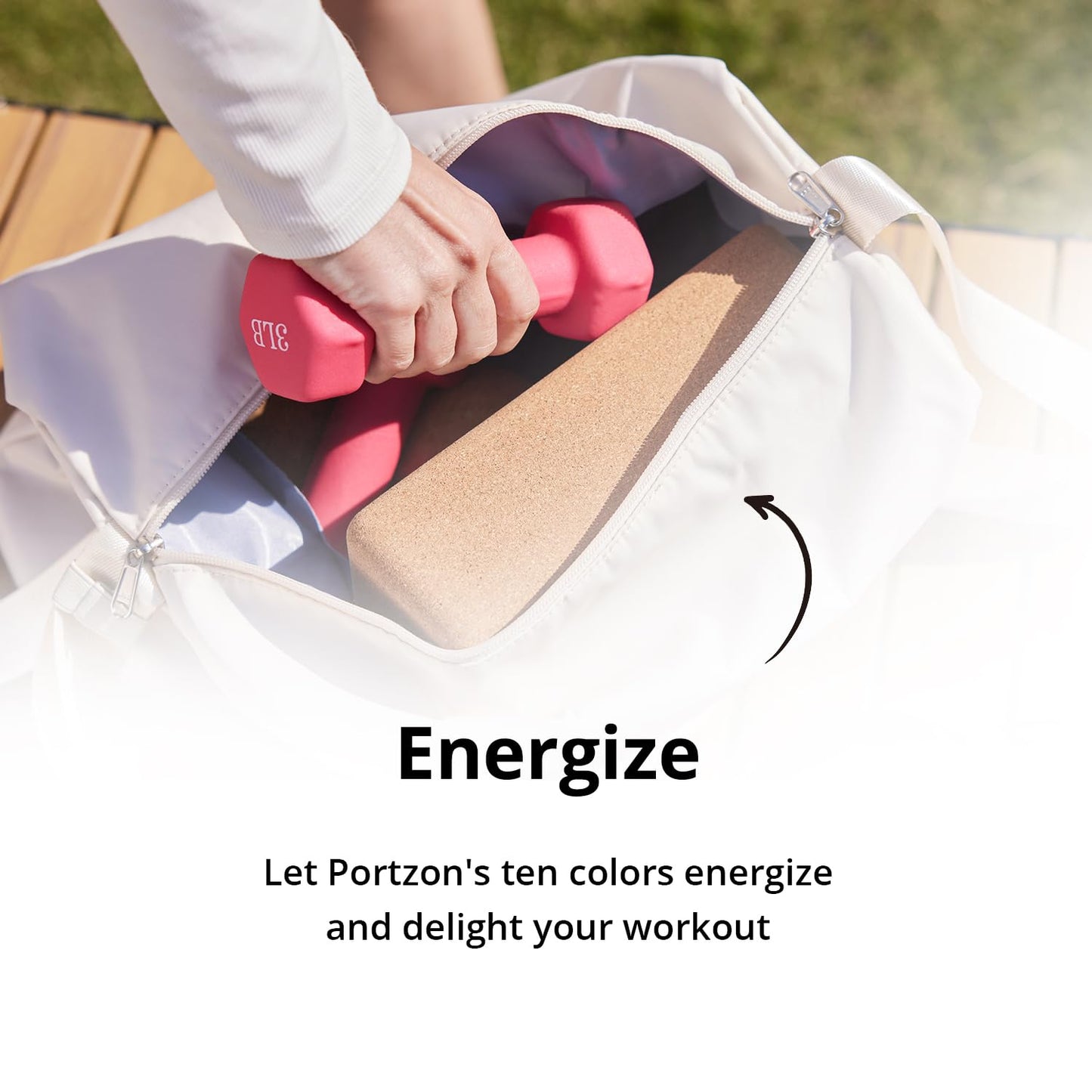 Portzon 10 Colors Options Compatible with Set of 2 Neoprene Dumbbell,1-15 LB, Anti-Slip, Anti-roll, Hex Shape