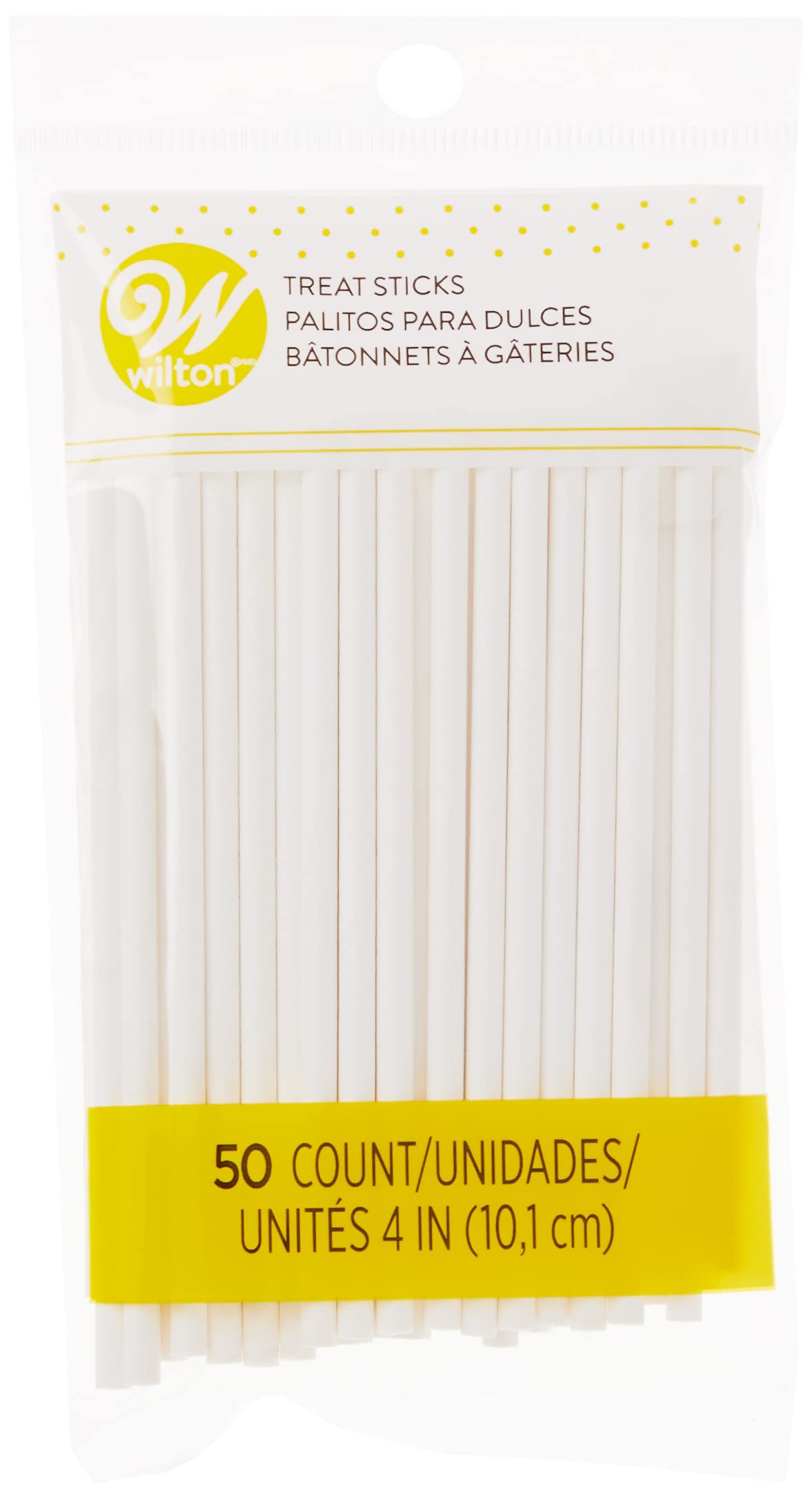 Wilton 4 Inch Lollipop Sticks, 50 Count