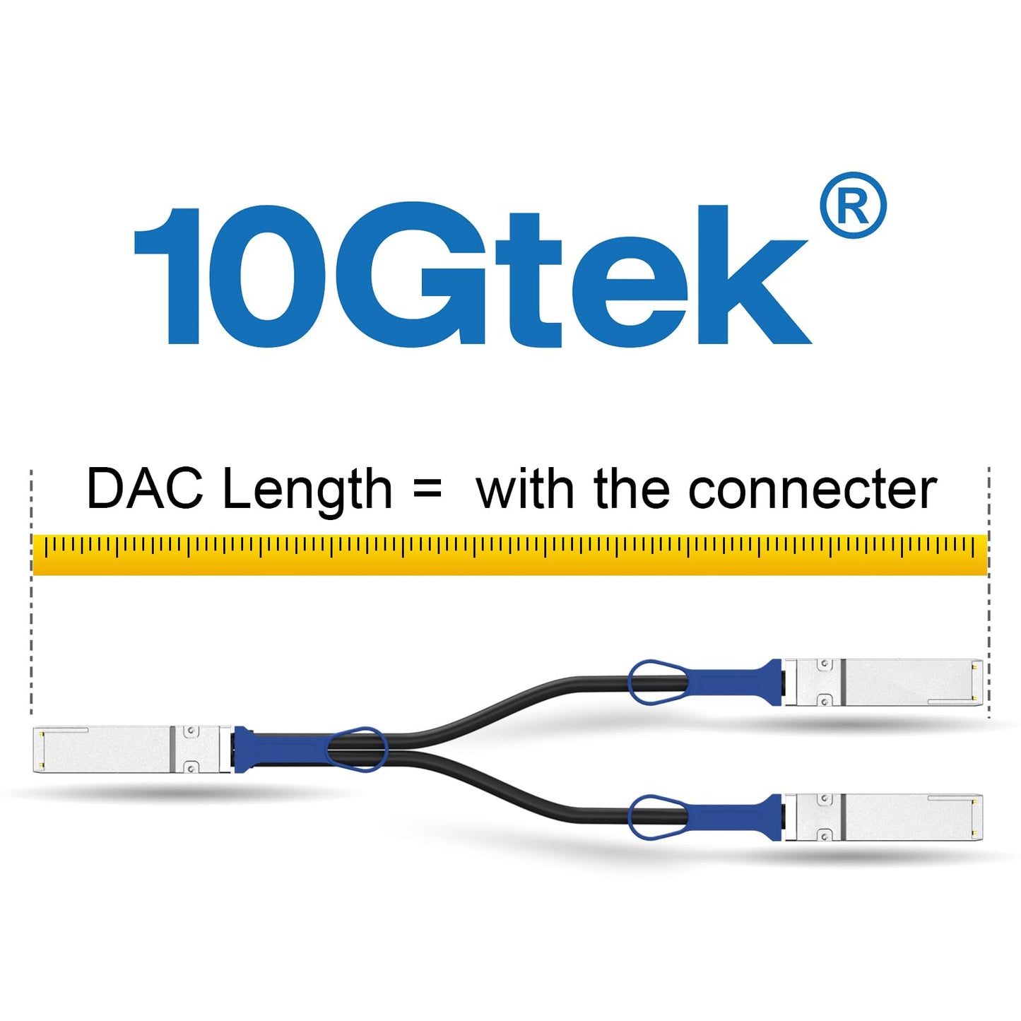 10Gtek For Mellanox Mcp7H00-G002 100Gb/S To 2X50Gbe (Qsfp28 To 2Xqsfp28) Direct Attach Copper Splitter Cable, Breakout Passive C