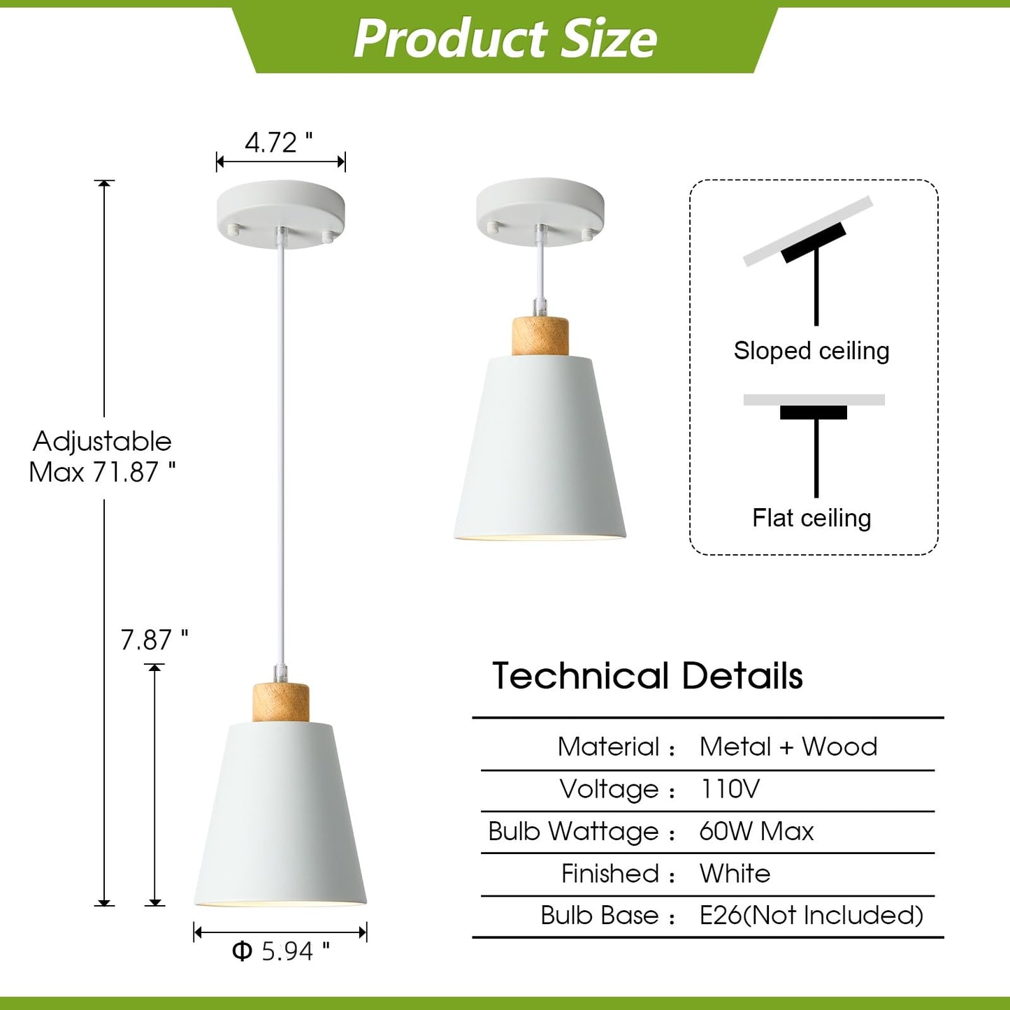 3 Pack Mini White Pendant Light Kitchen Island Modern Wood Pendant Lighting Cone Hanging Lights Hollow Top Nordic Island Light For Counter  Bar  Hallway