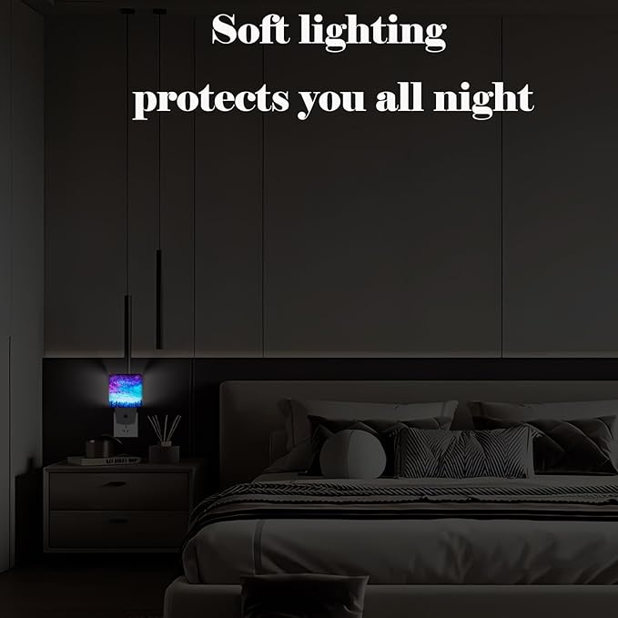 Starry Sky Forest Night Light,Plug Into Wall Decor for Stairway,Hallway,Kitchen,Dusk to Dawn Sensor Nightlights for Boys/Girls/Women/Men Room Gifts