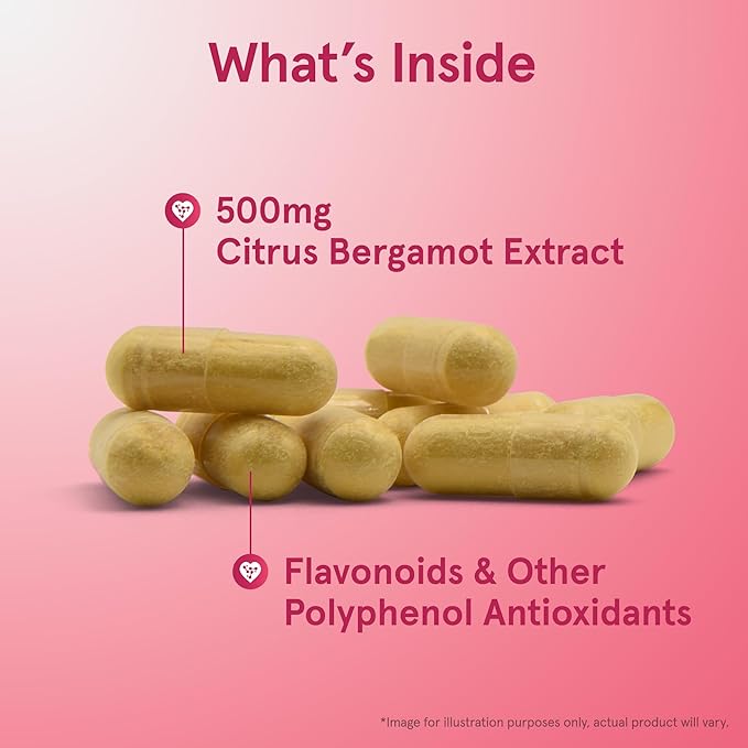 Jarrow Formulas Citrus Bergamot 500 mg - 120 Servings (Veggie Caps) - Antioxidant Support for Cardiovascular & Metabolic Health - Dietary Supplement - Gluten Free - Use with Jarrow Formulas QH-absorb