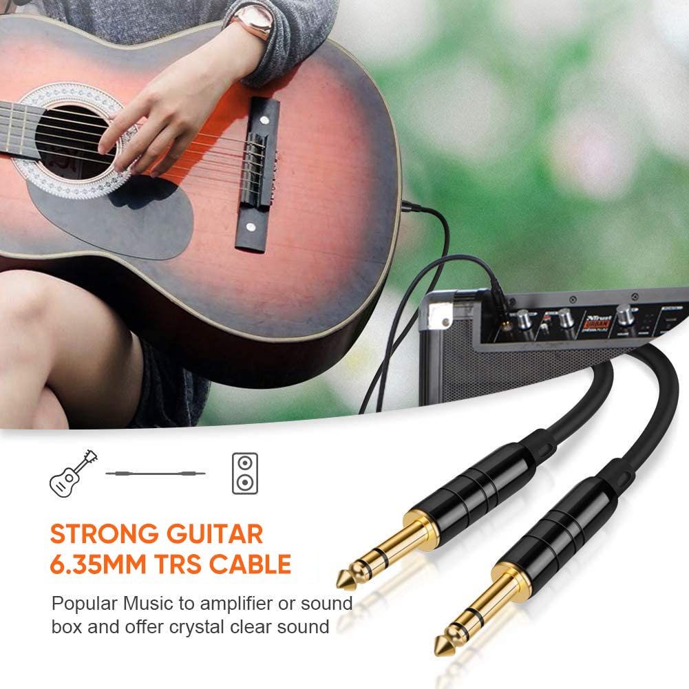 Cablecreation 1/4 Trs Cable, 50 Feet 1/4 Inch To 1/4 Inch 6.35Mm Balanced Stereo Audio Cable For Studio Monitors,Mixer,Yamaha Sp