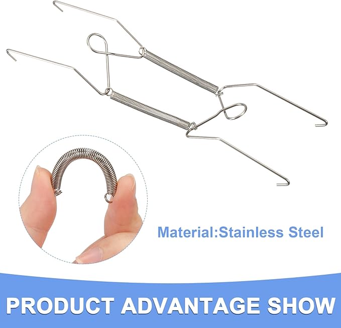 Plate Hanger - 6 Pack Invisible W Type Wall Plate Hangers with 6 Pack Hook Fits for Decorative Plates and Arts - Stainless Steel Vertical Plate Holders - (8-inch, Silver Tone)