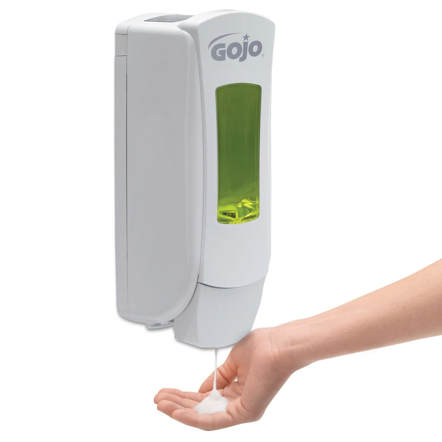 GOJO Foam Hand and Showerwash, Citrus and Ginger Fragrance, 1250 mL Foam Wash Refill ADX-12 Push-Style Soap Dispenser (Pack of 3