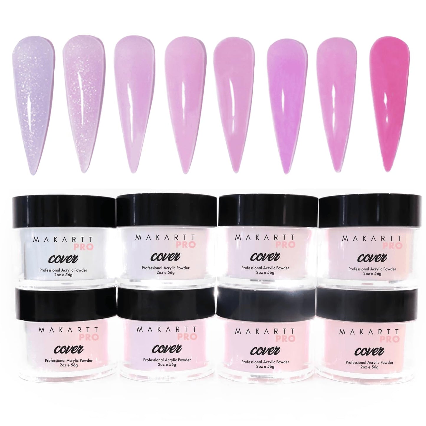 MakarttPro Rosette Acrylic Powder Collection - Smooth Application - Professional Quality for Nail Technicians - Beginner-Friendl