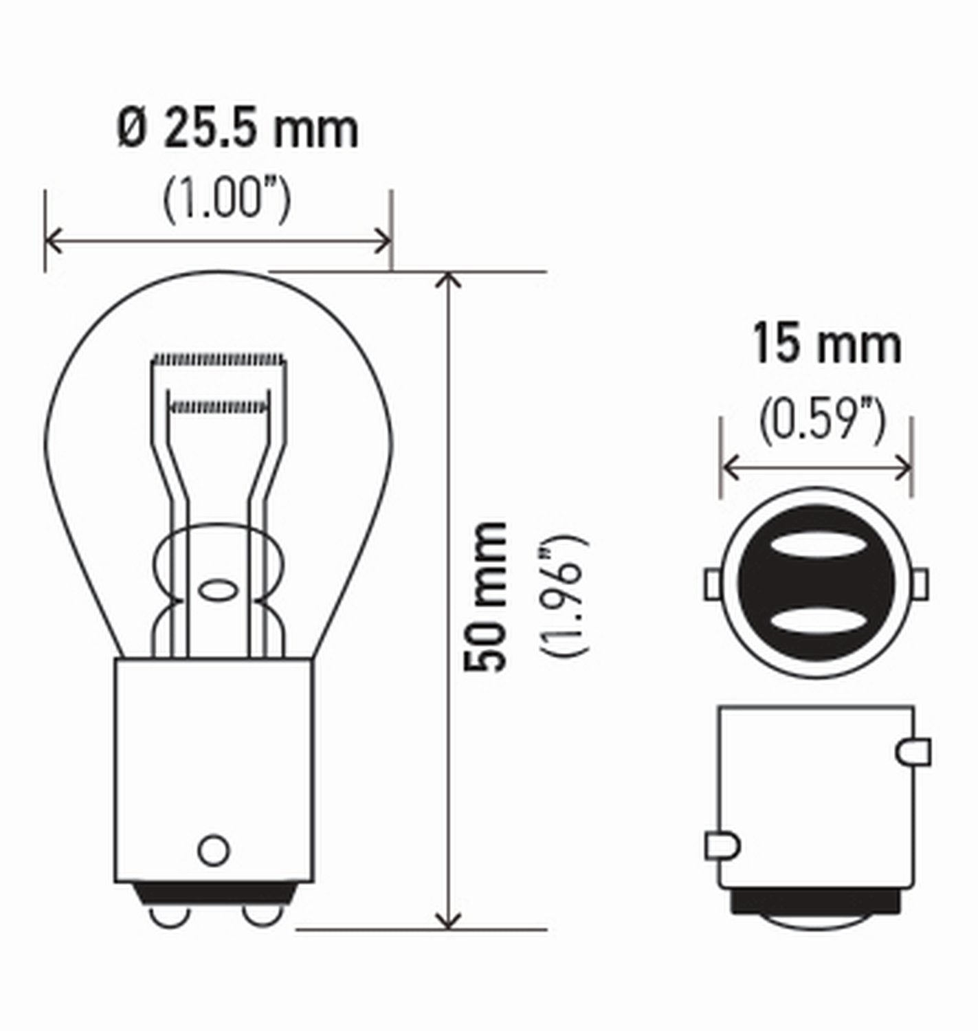 Hella 1157Tb Standard Miniature Bulbs, 12V, 27/8W, Glass, Reliable Lighting Solution