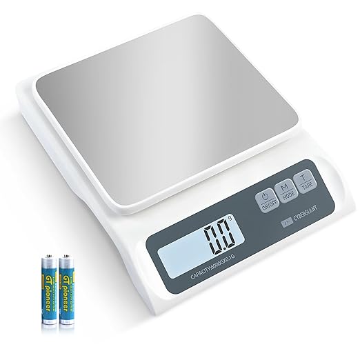 CYBERGIANT 13lb/0.1g Precision Digital Food Scale - Meal Prep Kitchen Baking & Espresso Coffee - Gram Scale with Stainless...