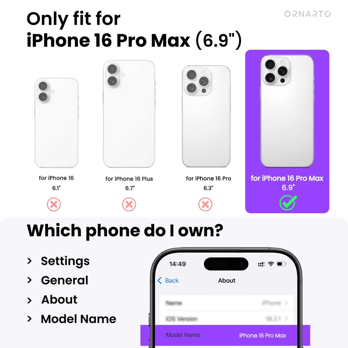Ornarto For Iphone 16 Pro Max Case 6.9 - Cute Curly Wave Edge | Camera Control Button | Shockproof Protective Liquid Silicone 16