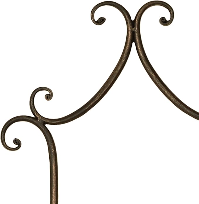 Touch of Class Regalla Scroll - Vertical Hanging Plate Rack - Holds up to four 9-10" dia. Plates - Antique Bronze Finish - 46 in. tall