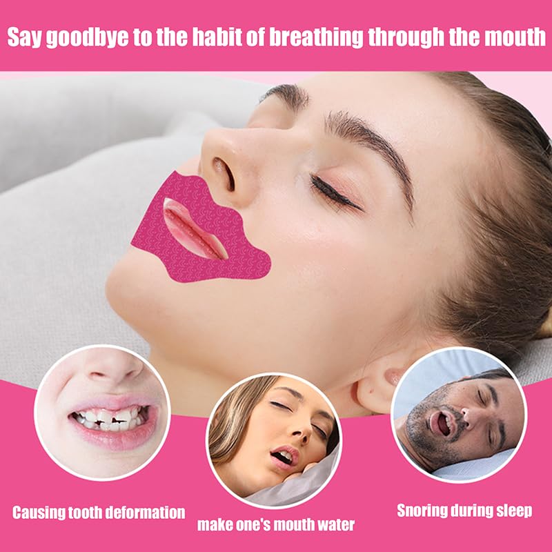 kudois 5/30/60Pcs Anti-Snoring Stickers for Adult,Night Sleep Lip Nose Breathing Improving Patch,Mouth Correction Sticker Tape,Reduce Snore,Lips Shape