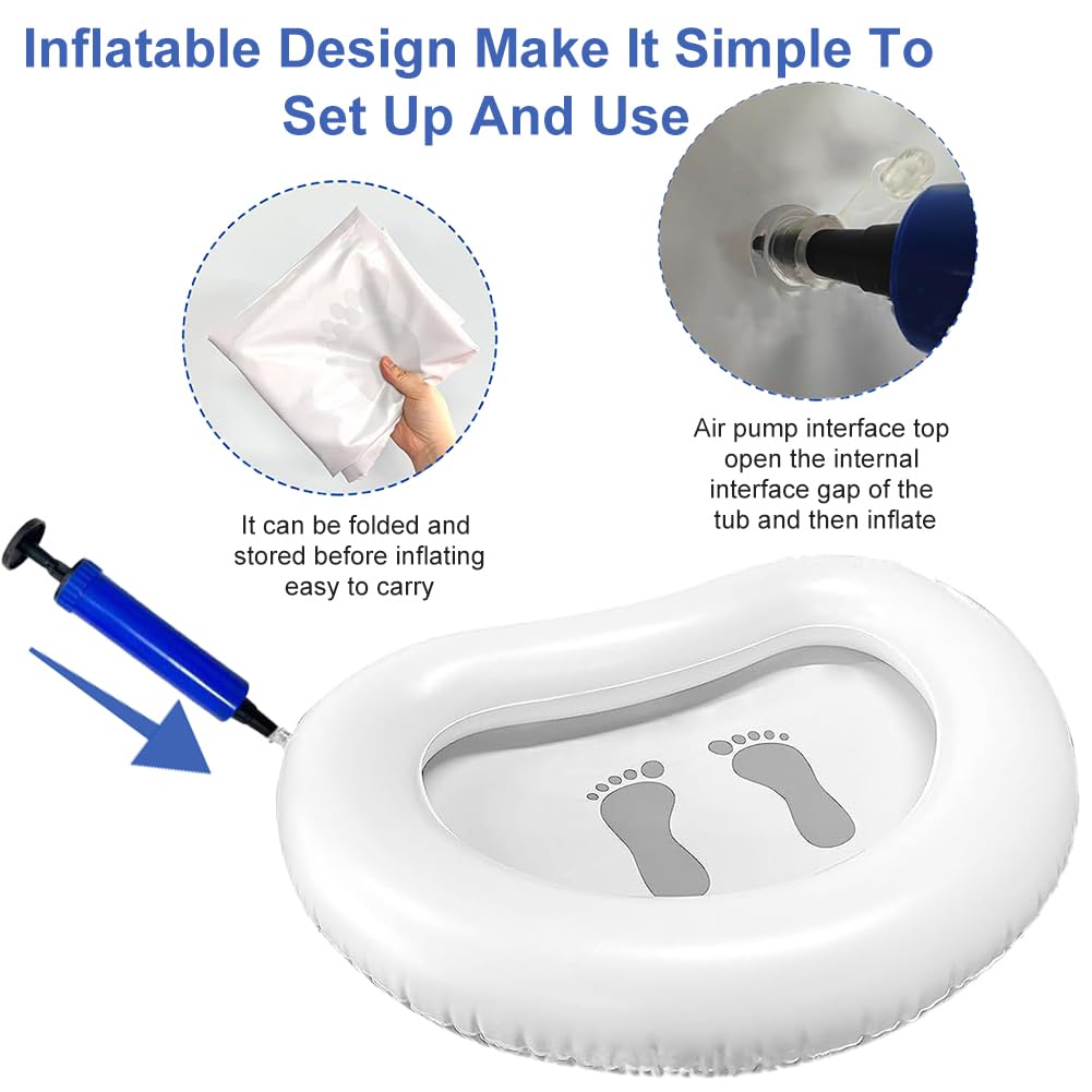 Inflatable Pool Foot Bath Basin, Foot Soaking Bath Basin Pool Feet Wash for Above Ground Swimming Pools, Swimming Pools Clean Fe