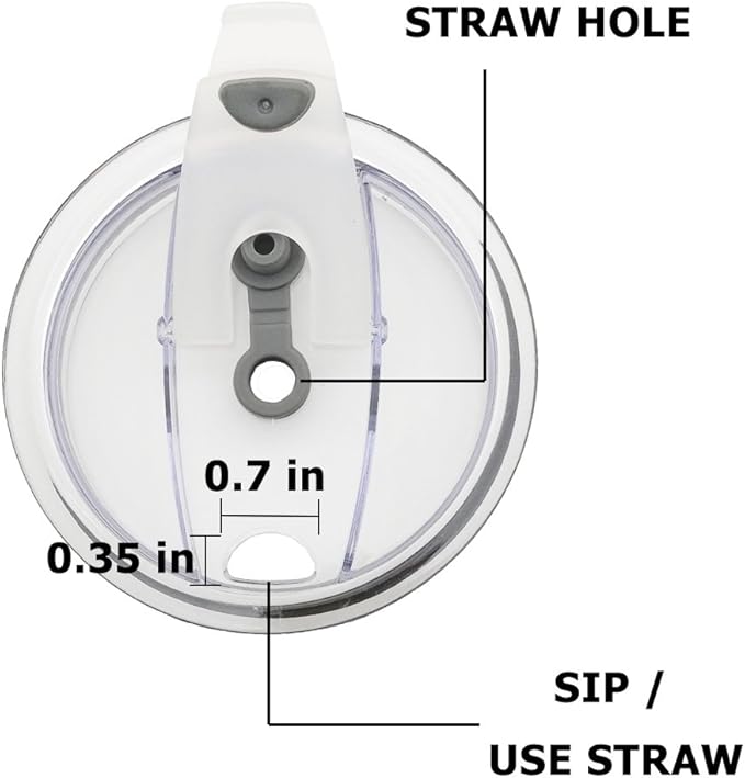 3 Packs Lids for 30oz Tumblers, Spill-proof Splash Resistant Straw-friendly Cover for Old Style Rtic, Ozark Trail 30 oz. Cups - Gray