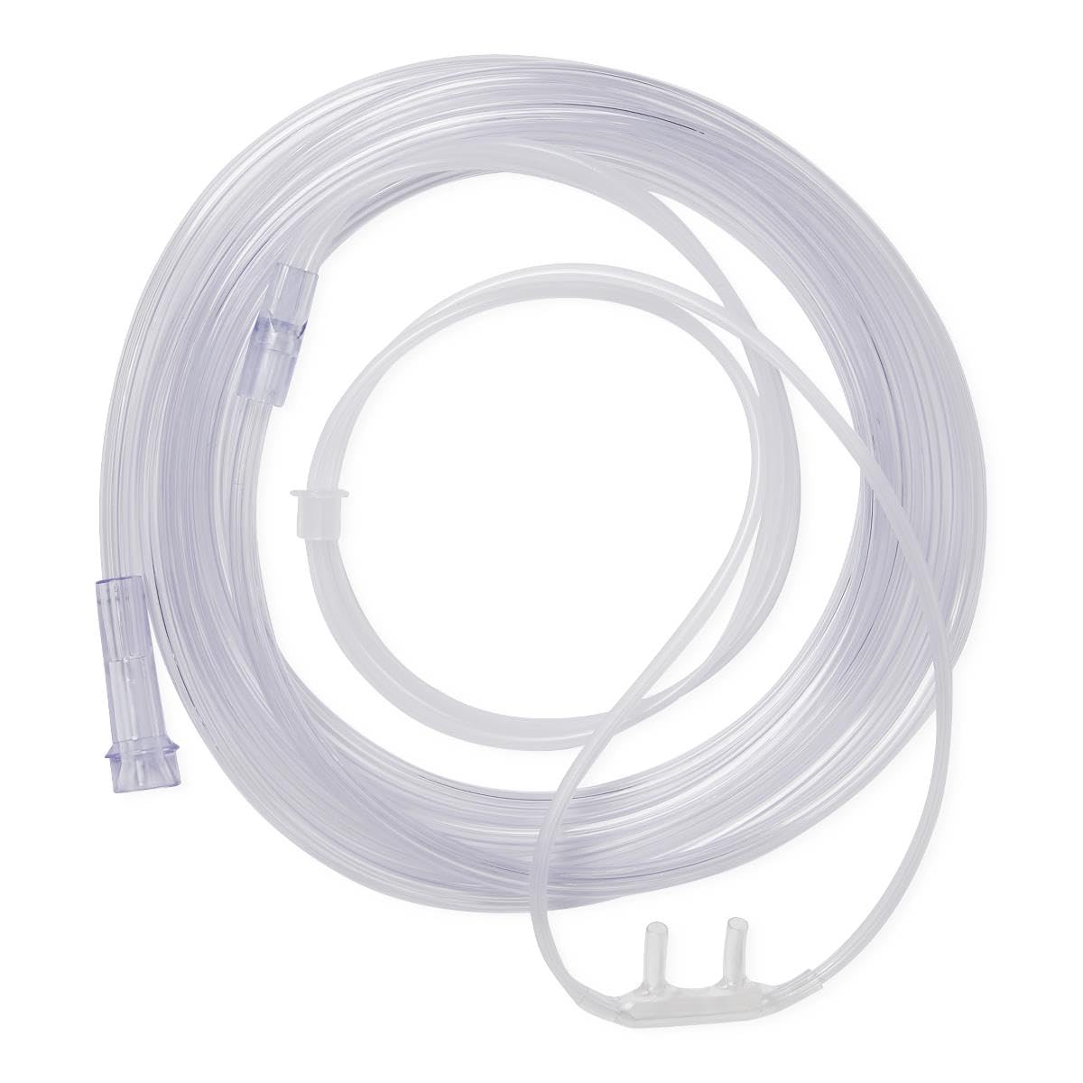 Medline Soft-Touch Nasal Oxygen Cannula, Standard Connector, 7-ft. Tubing Length, Adult Size, Pack of 50