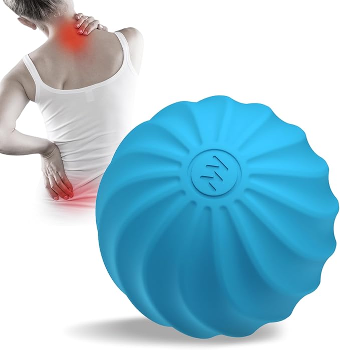 VOOSEEN 2.3" Mini Electric Vibrating Massage Ball, 10-Speed Vibrating Foam Roller for Relieving Muscle Tension & Soreness,...
