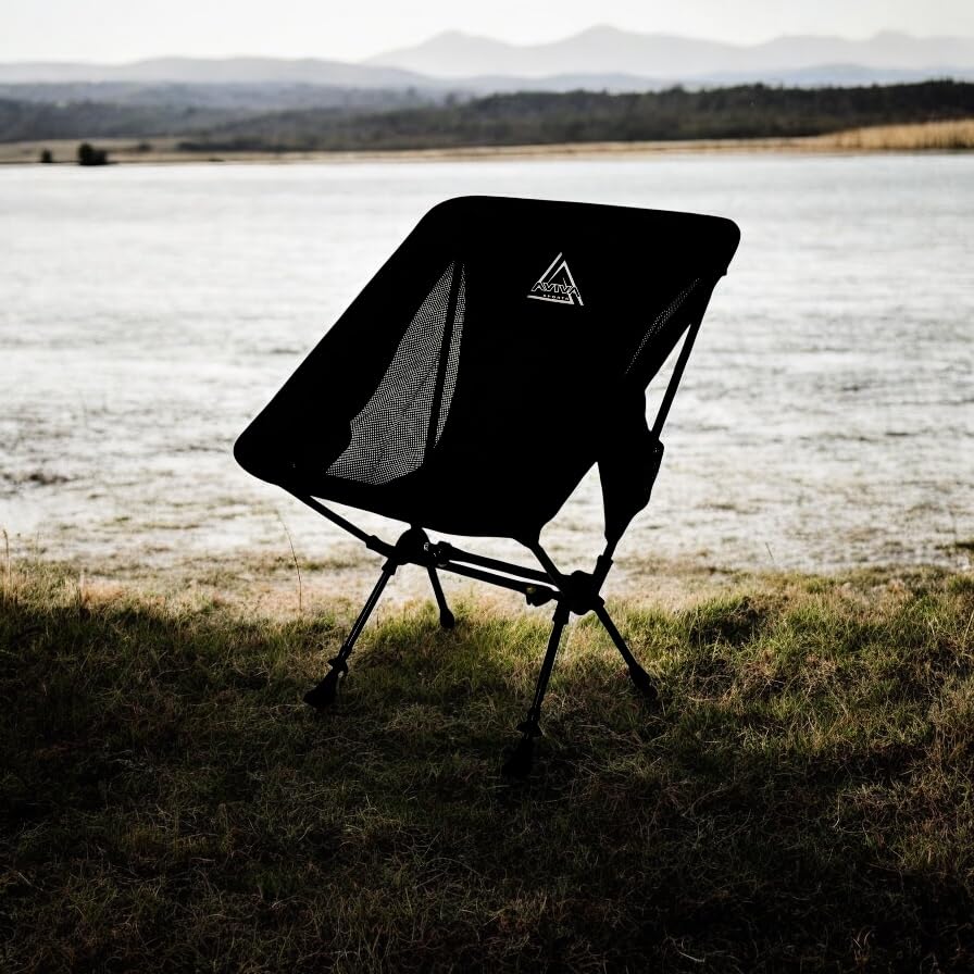 AVIVA Sports 3-in-1 Camping Chair, Trekking Poles & Mounted Flashlight – All-in-One Backpacking Kit Small & Weighs Only 3 ...