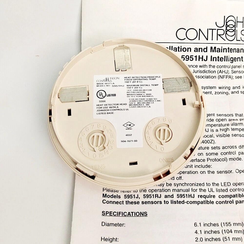 New Controls 5951HJ 195 Degree Fixed Temp Heat(High Temp) Detector 5951HJ