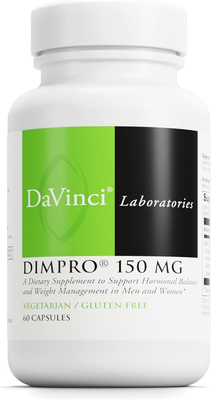 Davinci Labs DIMPro 150mg - Helps Support Hormonal Balance, Estrogen Metabolism & More with DIM* - Gluten-Free - 60 Capsules (60 Servings)