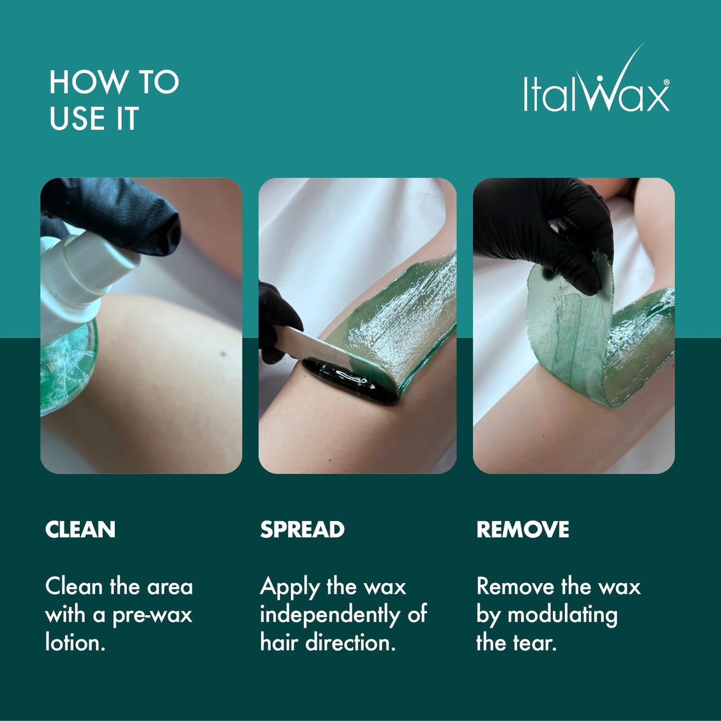 Italwax Azulene - 500g / 1.1lb - Hard wax beads for hair removal - Natural formulation ideal for sensitive skins - Unscented - R