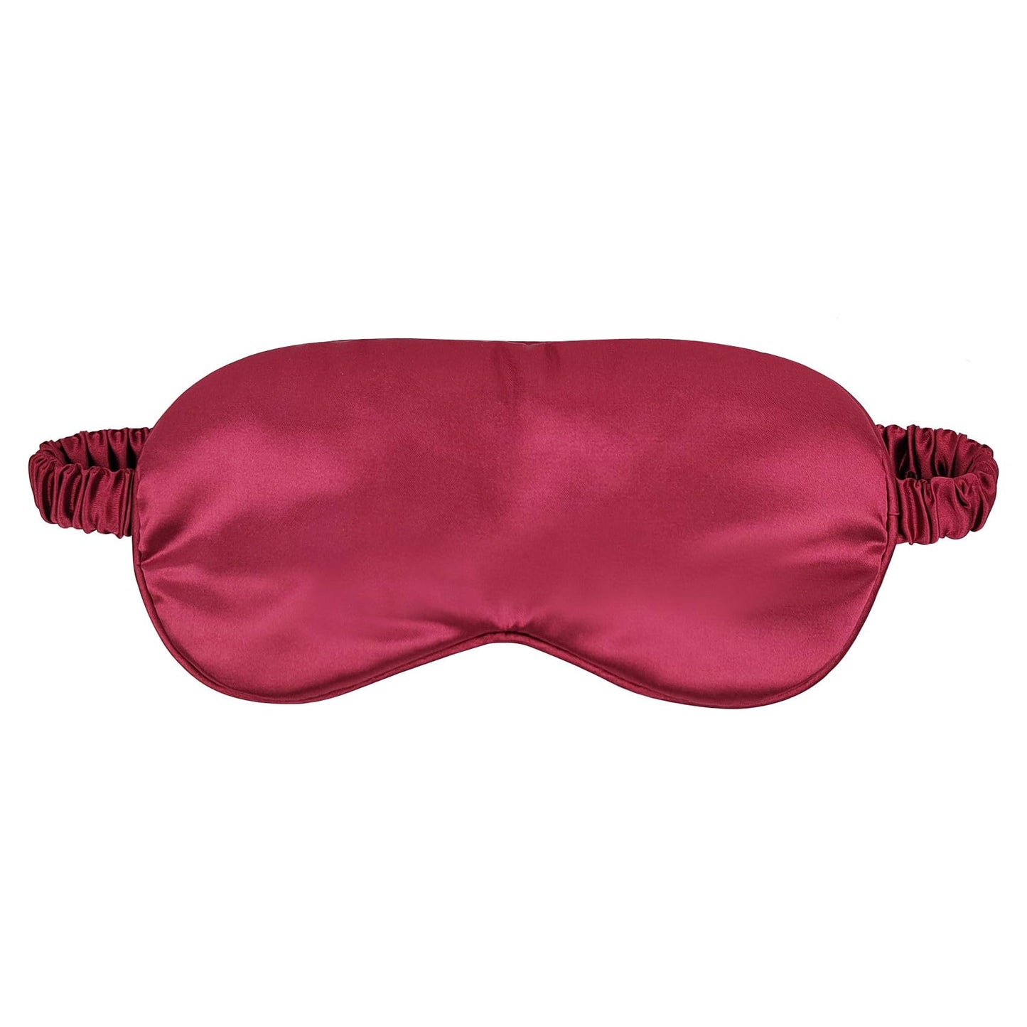 1 Pcs Silk Sleep Mask, Soft Eye Mask with Elastic Strap, Lightweight Blindfold for Men, Women, Travel, and Naps (Dark red)