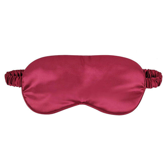 1 Pcs Silk Sleep Mask, Soft Eye Mask with Elastic Strap, Lightweight Blindfold for Men, Women, Travel, and Naps (Dark red)