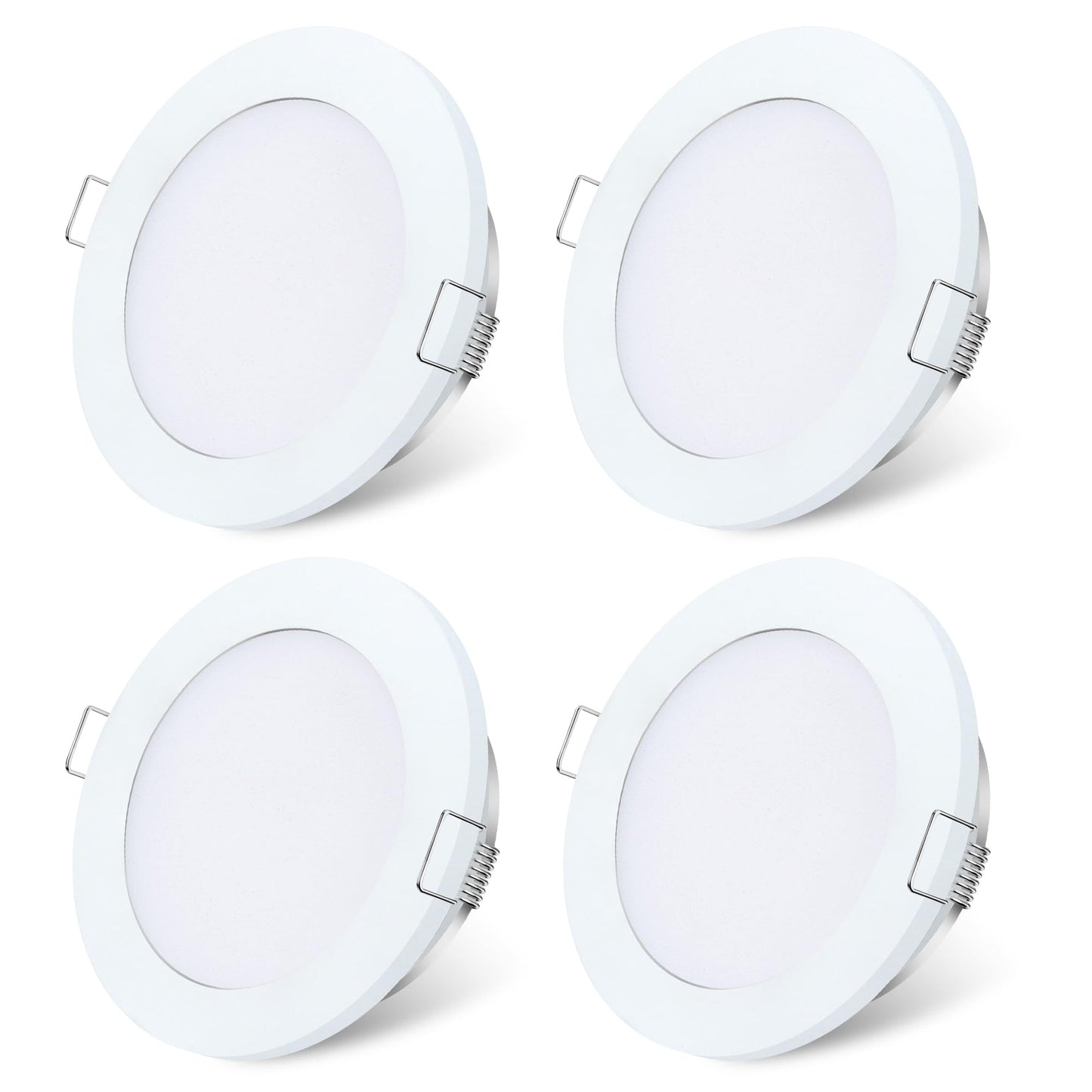 Gzv Rv Puck Light  Rv Led Recessed Ceiling Lights  Dc 12V Led Light For Under Cabinet Camper Van Truck Motorhome Interior Lighting  4 Pack (3000K With White Finish Warm Light)