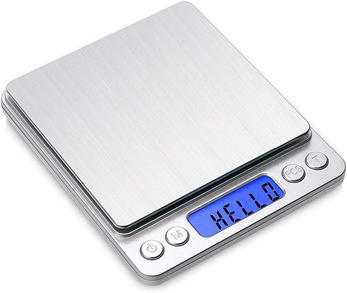 Toprime Digital Gram Scale 500g 0.01g Food Scale High Precision Kitchen Scale Multifunctional Stainless Steel Pocket Scale...