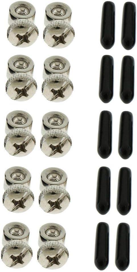 Yiotfandoll 5 Sets Replacement Jump Rope Adjustable Screws End Caps for Speed Cable Jump Ropes Parts Accessory