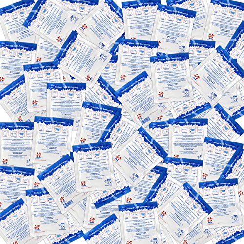 Case of 125 Instant Cold Packs, 5" x 6" (4" x 5" Cold Area) - Disposable Cold Compresses - No pre-Chilling Required for Qu...