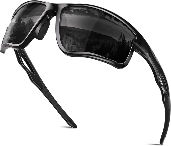 suoso Polarized Sports Sunglasses Men: Running Sunglasses Women Wrap Around Glasses for Fishing Driving UV400 Protection TR90