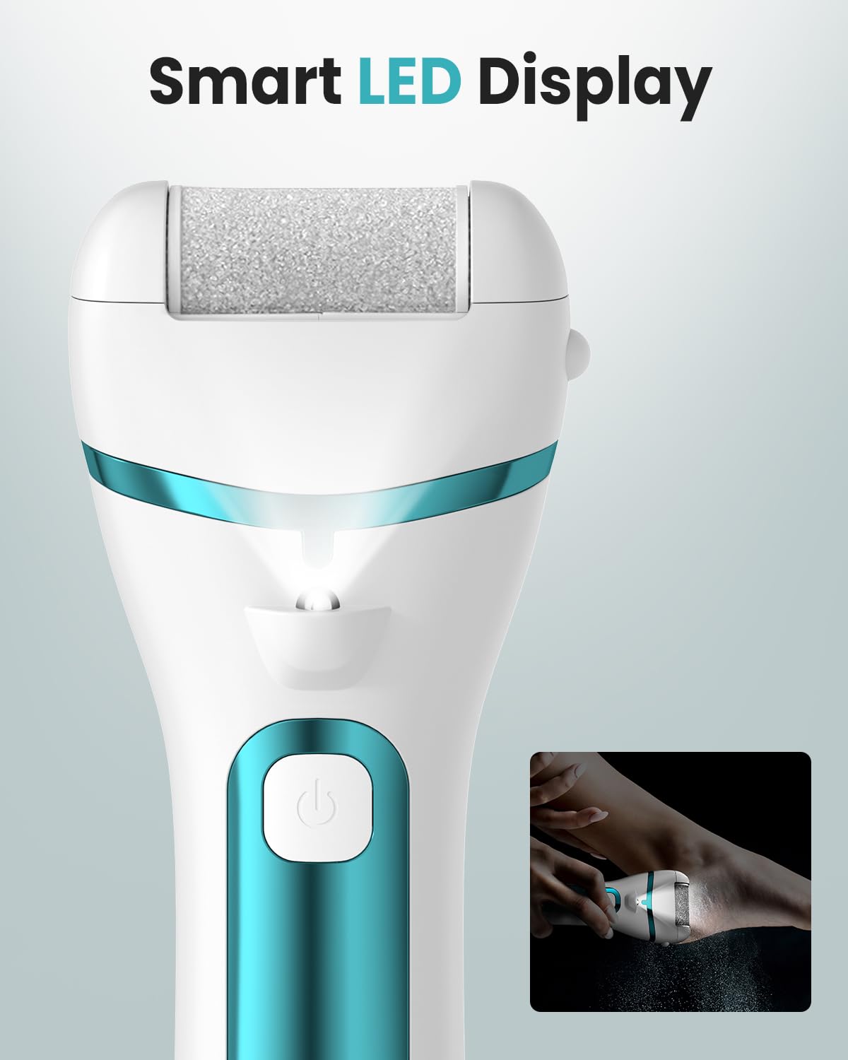 PUBOO Foot Callus Remover Electric 10000 RPM 3-Speed IPX7 Rechargeable Pedicure Kit for Hard Skin Women & Men. Portable Multi-Ro