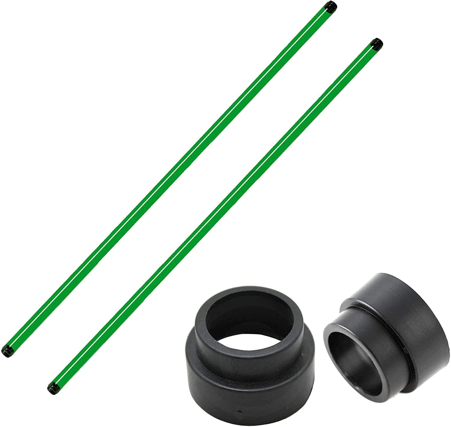 Kastlite T8 Led/Fluorescent Light Tube Guard With End Caps - 46-3/8 Lamp Diffuser Covers & Safety Sleeves  Green Protective Plastic Bulb Replacement Covering & Overhead Lighting Accessory  Pack Of 24