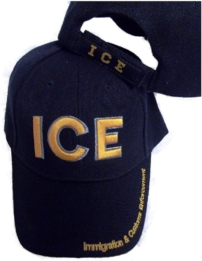 CrazyCoolBuys ICE 3D Black & Gold Embroidered Hat Baseball Style Ball Cap