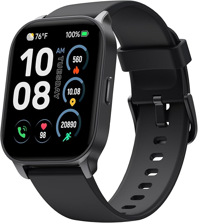 TOOBUR Smart Watch for Men Women, Smartwatch Compatible Android and iOS Phone, Answer/Make Calls, Fitness Tracker Watch, H...