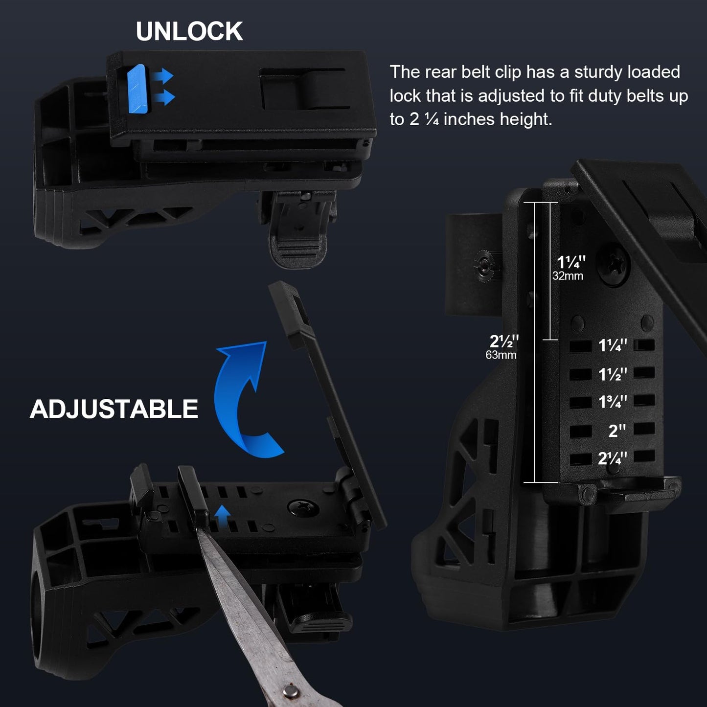 Saoprkler Tactical Flashlight 1200 High Lumen Duty Belt Flashlight For Law Enforcement  enhanced Police Flashlight With Holster For Duty Belt Led Flashlight Gifts-Sentinel-X1