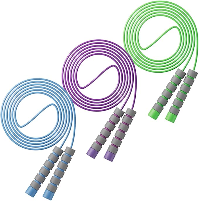 Adjustable Soft Jump Rope for Kids – Anti-Tangle PVC Rope with Non-Slip Foam Handles, Lightweight & Portable Skipping Rope...