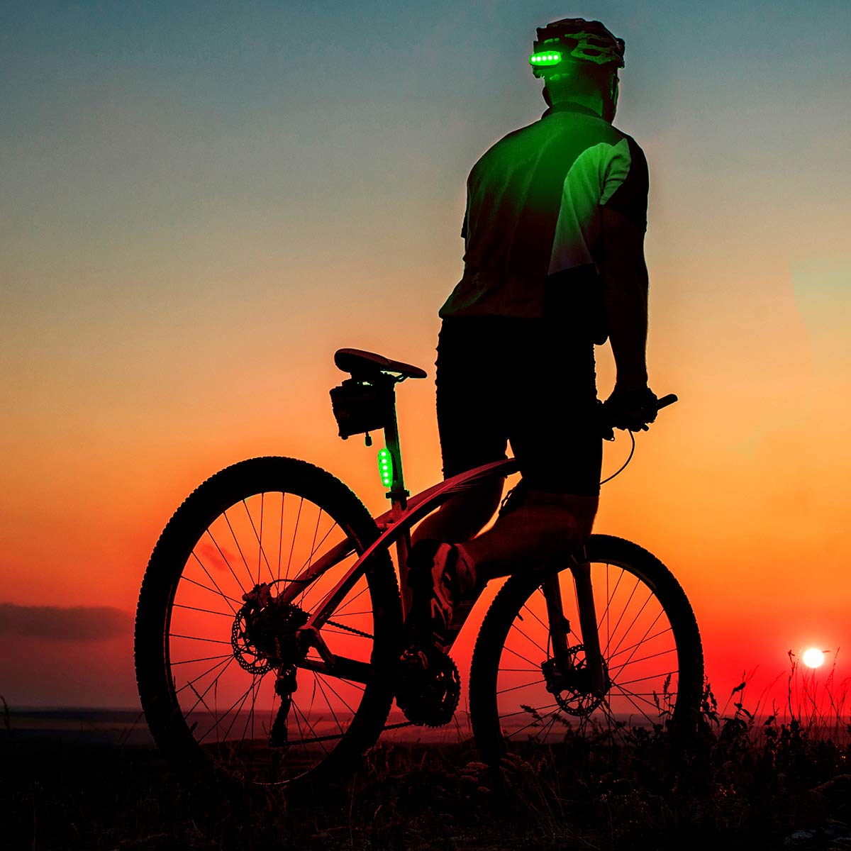 Usb Rechargeable Led Safety Lights (2 Pack) - Clip On Strobe Running Lights For Runners  Joggers Walkers Kids Dogs Bike Tail Lights - High Visibility Accessories For Reflective Gear (Green)