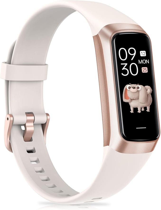 Fitness Tracker with 24/7Heart Rate, Blood Pressure, Sleep Tracking, Calorie, Activity Tracker with 1.1" AMOLED Color Scre...