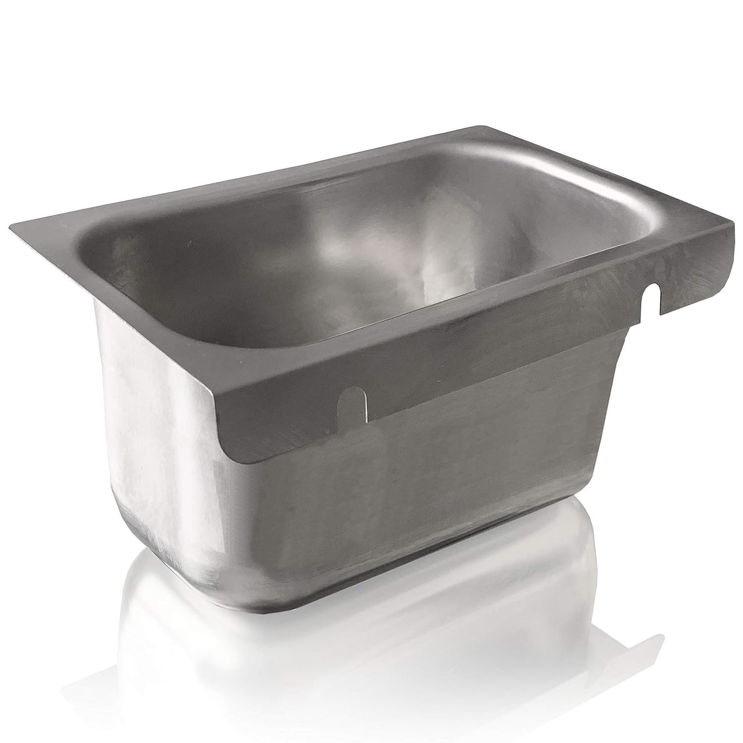 Grease Cup Holders for Commercial Kitchen Canopy Hoods - 4" Deep Drip Pan Grease Catchers for Restaurants (2)